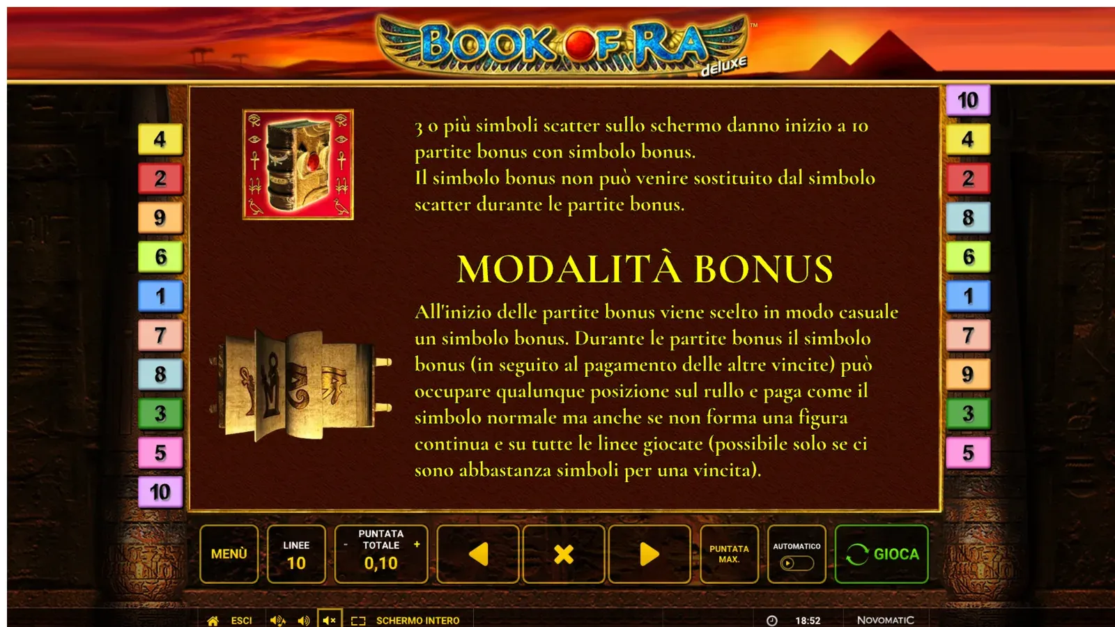 Le regole della modalità bonus